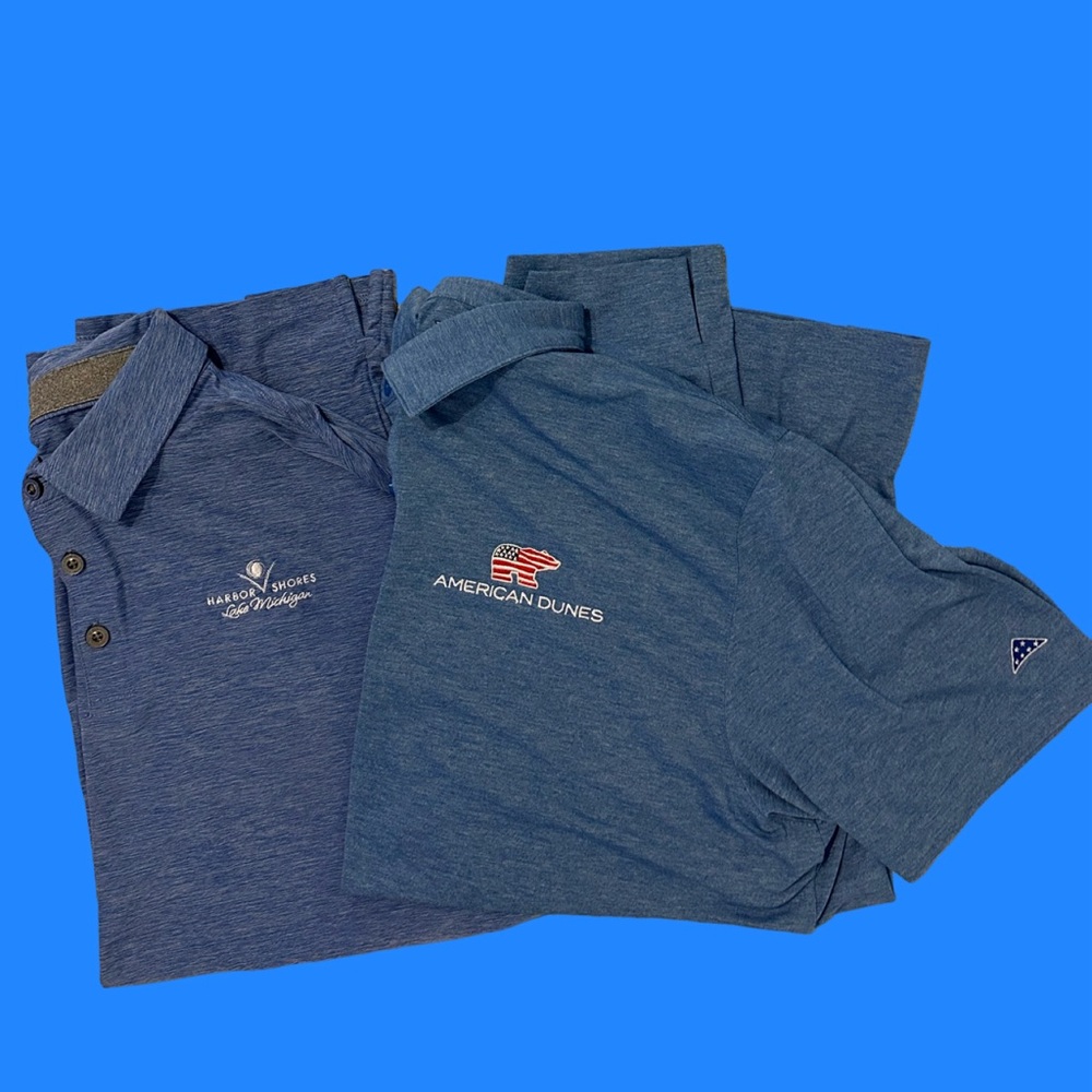 GENTLY USED AMERICAN DUNES AND HARBOR SHORES POLO SIZE XL! SOUTHWEST MICHIGAN